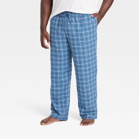 Men's Big & Tall Plaid Flannel Pajama Pants - Goodfellow & Co™ Blue 5xlt :  Target