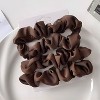 Kitcheniva Silky Satin Scrunchies 4 Pcs, Brown - 3 of 4