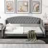 Lycvki Modern Luxury Tufted Button Daybed Frame - 2 of 4