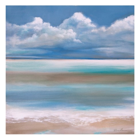 18 X18 Tranquility By The Sea Coastal Canvas Art Blue Patton Wall Decor Target