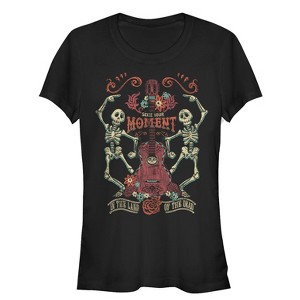Juniors Womens Coco Seize Moment Skeleton Dance T-Shirt - 1 of 3
