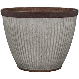Southern Patio HDR-046868 20.5 Inch Diameter Rustic Resin Indoor Outdoor Garden Planter Urn Pot for Flowers, Herbs, and Flowers - 1 of 4