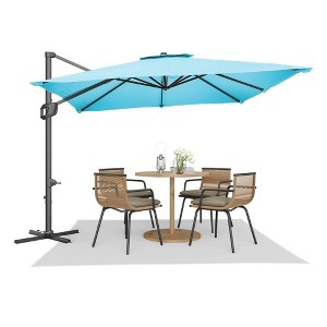 Cantilever Patio Umbrella 10x10ft Large Rectangle Umbrella Outdoor Market Umbrellas 360 Rotation Offset Hanging Outdoor Shade - 1 of 4
