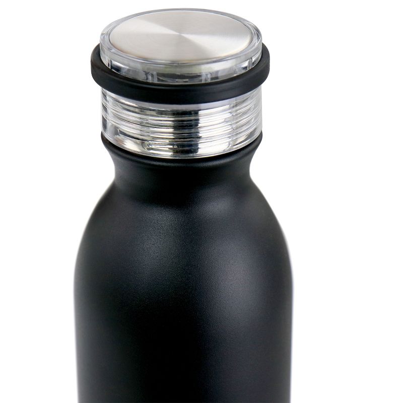 Gibson WAO 20 Ounce Stainless Steel Insulated Thermal Bottle with Lid in Matte Black, 3 of 6