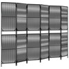vidaXL Room Divider 6 Panels Black Poly Rattan - 2 of 4
