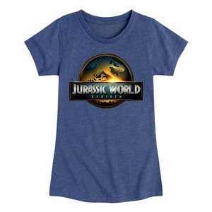 Girls' - Jurassic World: Rebirth - Logo Fitted Short Sleeve Graphic T-Shirt - 1 of 3