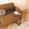 KWPZQEB C-Shaped Side Table, Small Sofa Table for Couch with Metal Frame, Small End Table for Living Room, Bedroom, Bedside - 2 of 4