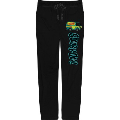 Scooby Doo Mystery Machine Logo Men's Black Graphic Pajama Pants-3xl ...