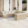 vidaXL Garden Sofa Set Beige PE rattan 12-Piece Set Modular - 2 of 4