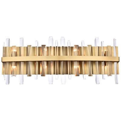 Elegant Lighting Serena 30 inch crystal bath sconce in satin gold