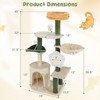 Costway 45" Tall Cute Flower Cat Tree Modern Tower w/ Plush Top Perch Pet Furniture Activity Center - 3 of 4