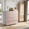 FONTOI Multi-Drawer Multicolored Dresser Fabric Storage Tower for Bedroom Hallway Nursery Closet, Tall Chest Organizer Unit, Easy Pull Handle - 2 of 4