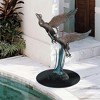 Design Toscano Flying Heron Pair in Reeds Cast Bronze Garden Statue - 2 of 4
