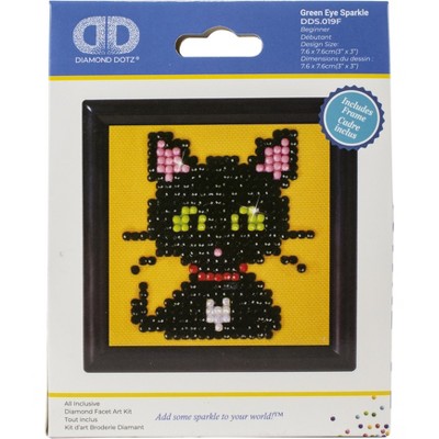 Diamond Dotz Diamond Embroidery Facet Art Kit 3"X3"-Green Eye Sparkle