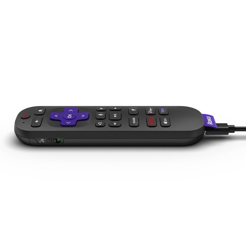 Roku Voice Remote Pro (2nd Edition) Rechargeable replacement voice remote, backlit buttons, and hands-free voice controls, 2 of 8