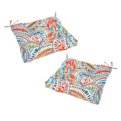 Aoodor Square Thick Dinning Chair Pads with Ties - Set of 2
