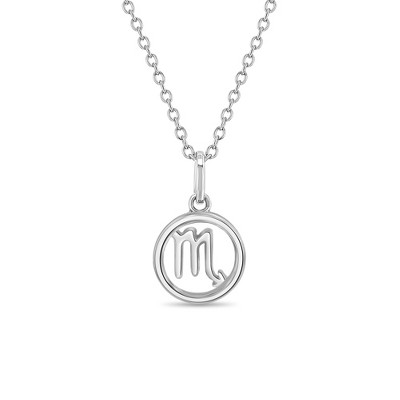 Girls' Zodiac Medal Sterling Silver Necklace - In Season Jewelry