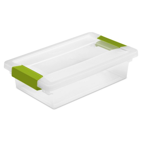 Sterilite Small Clip Box Clear with Green Latches - image 1 of 4