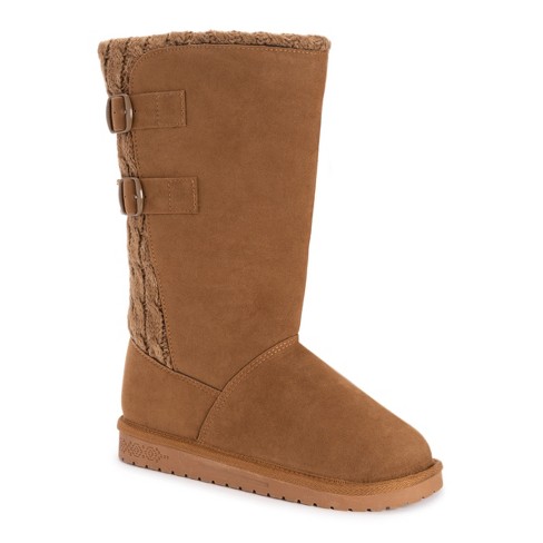 Essentials By Muk Luks Women's Jean Boots - Camel, 8 : Target