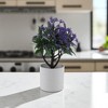 Unique Bargains Artificial Plants Coin Chrysanthemum with Cylinder Vase Plastic 3.15"x3.15"x9.45" 1 Pc - 2 of 4