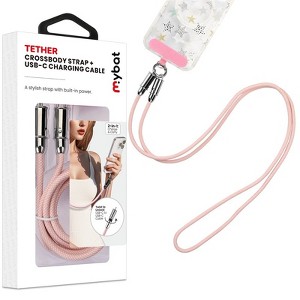 MyBat Tether Crossbody Strap - USB-C Charging Cable - 1 of 4