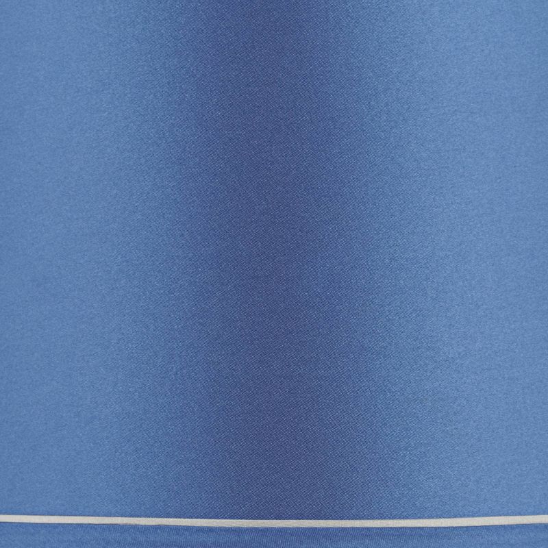 Springcrest Drum Lamp Shade Sydnee Satin Blue Medium 14" Top x 16" Bottom x 11" High Spider with Replacement Harp and Finial Fitting, 3 of 10