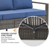 Gymojoy 5 Pieces Outdoor Patio Sofa Club Chair with Ottoman Set - 4 of 4