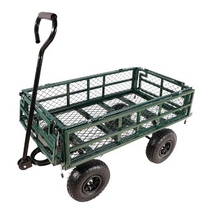SEVOBAL Utility Storage Cart Garden Truck, Easy To Transport Firewood With This Pushcart Excellent Helper For Yard Work, Green, 40.55"*19.70"*39.37" - 1 of 4