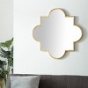Wood Quatrefoil Wall Mirror Gold - CosmoLiving by Cosmopolitan: Contemporary Round MDF Frame, No Assembly Required - 2 of 4
