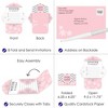 Big Dot of Happiness Pink Winter Wonderland - Fill-In Cards - Holiday Snowflake Birthday Party and Baby Shower Fold and Send Invitations - Set of 8 - 3 of 4