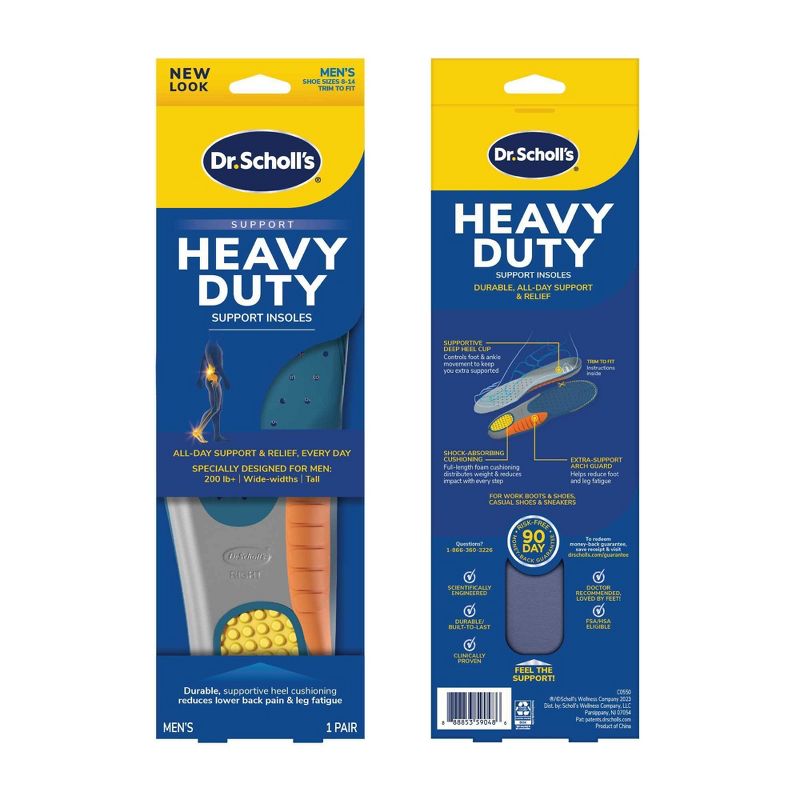 Dr. Scholl&#39;s Heavy Duty Support Insoles for Men - 1pair - Size (8-14), 4 of 15