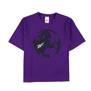 Reebok Womens ReeCycle Graphic T-Shirt, Purple, Large - 1 of 2