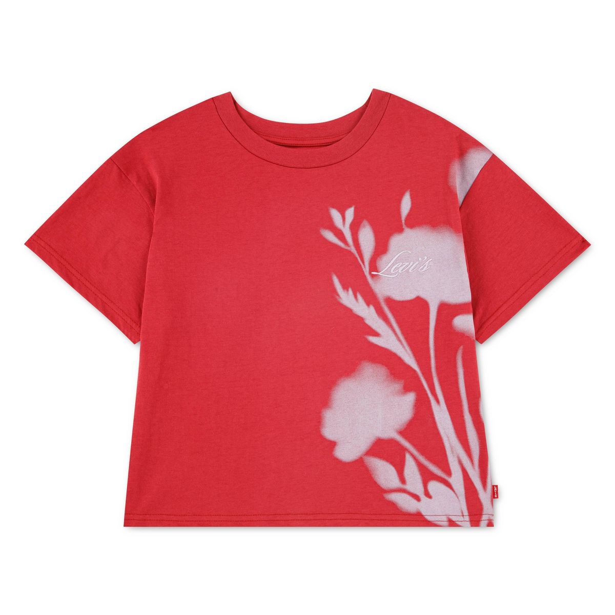 Levi's® Girls' Short Sleeve Floral Blur Cropped T-Shirt - Red - thumbnail 3