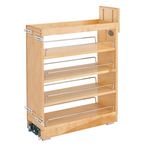 Rev-A-Shelf 448 Series 5 Wide Pull Out Base Organizer, Natural Wood