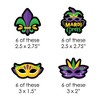 Big Dot of Happiness Colorful Mardi Gras Mask - DIY Shaped Masquerade Party Cut-Outs - 24 Count - 3 of 4