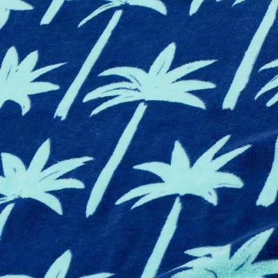 Palm Leaf Beach Towel Blue - Sun Squad&#8482;_3