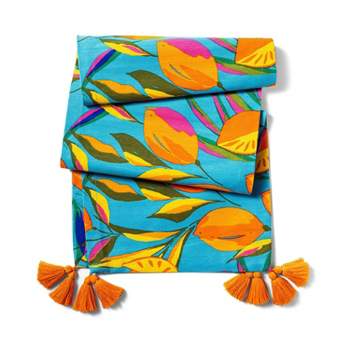 Citrus Print Table Runner with Tassels - Tabitha Brown for Target