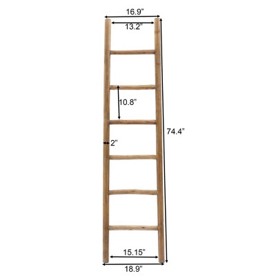 Natural Fir Wood 6ft Decorative Blanket Ladder