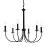 Elegant Lighting Brielle 6 lights pendant in black - 3 of 4