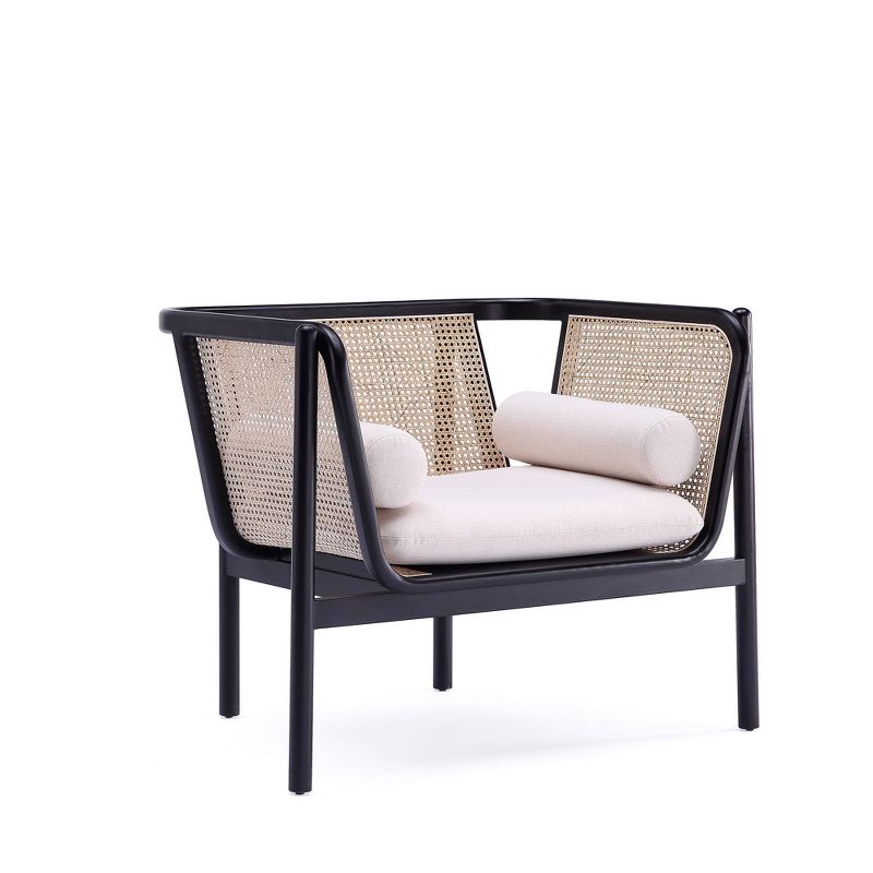 Set of 2 Versailles Accent Chairs Black/Cream - Manhattan Comfort, 5 of 13