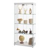 Ridstar 66..3 in. H 4-Tier Floor-Standing Double-Door Glass Storage Cabinet with 4 Shelves & 2 Locks-White - 4 of 4