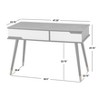 Lifestorey Silas 2 Drawer Mid-Century Modern Desk Black: Home Office Furniture, Laminate Writing Table - 4 of 4