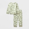 Toddlers' Adaptive Halloween Fleece Set - Cat & Jack™ Light Olive Green - 2 of 4