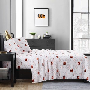 NFL Cincinnati Bengals Scatter Bedding Sheet Set - Full - 1 of 1