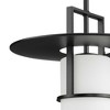 Progress Lighting Mystic 1-Light Pendant, Matte Black, Etched White Glass Shade - 3 of 4