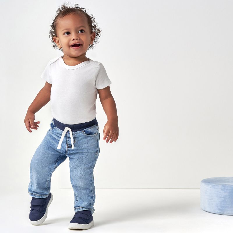 Gerber Infant Denim Rib Waist Skinny Jeans, 3 of 10