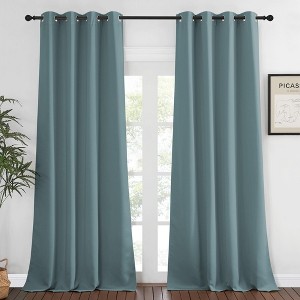 NICETOWN Grommet Top Blackout Curtains, Thermal Insulated Noise Reducing Window Drapes (Set of 2) - 1 of 4