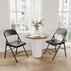Metal Folding Chairs , Double-Hinged Heavy Duty Steel Frame, Foldable & Stackable - 4 of 4