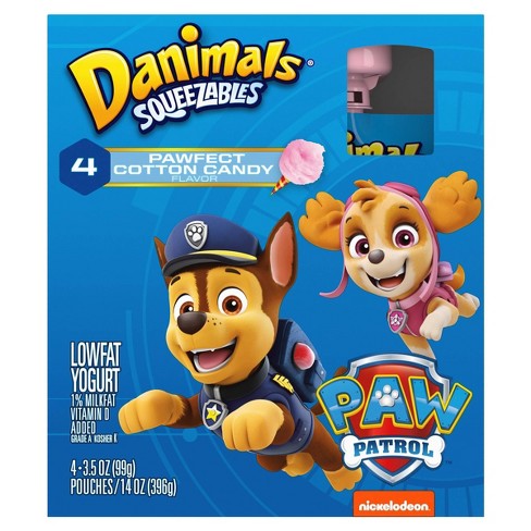 Danimals Cotton Candy Kids' Squeezable Yogurt - 4ct/3.5oz Pouches : Target