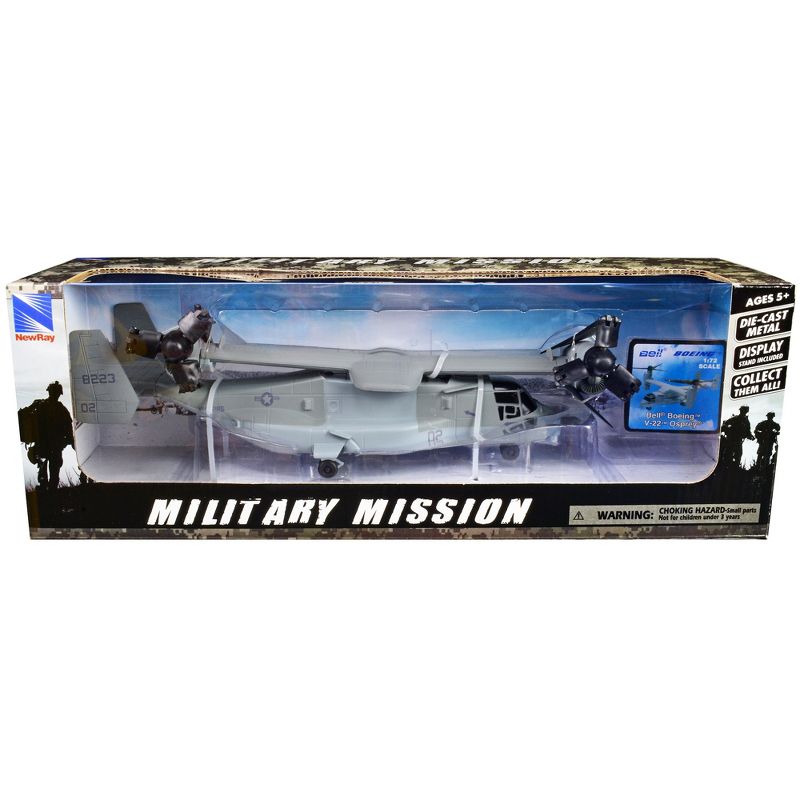 Bell Boeing V-22 Osprey Aircraft #02 Gray "US Air Force" "Military Mission" Series 1/72 Diecast Model by New Ray, 3 of 4